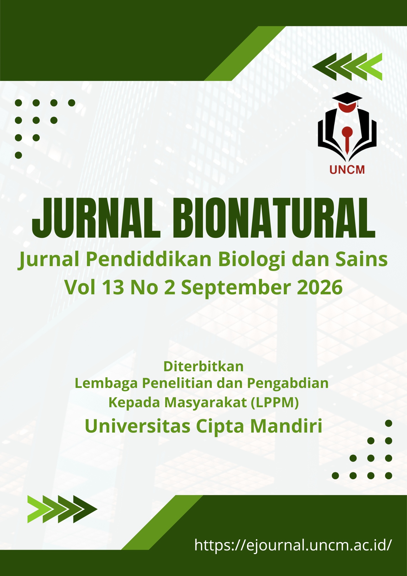 					View Vol. 13 No. 2 (2026): JURNAL BIONATURAL
				